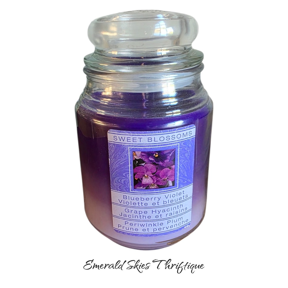American greetings single wick candle 20 oz tri scent sweet blossoms free ship